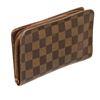 Image 1 : Louis Vuitton Damier Ebene Canvas Leather Zippy Wallet