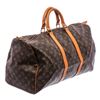 Image 1 : Louis Vuitton Monogram Canvas Leather Keepall 55 cm Duffle Bag Luggage