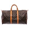 Image 2 : Louis Vuitton Monogram Canvas Leather Keepall 55 cm Duffle Bag Luggage