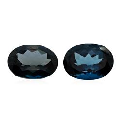 43.31 ctw. Natural Oval Cut London Blue Topaz Parcel of Two