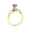 Image 4 : 1.32 ctw Blue Sapphire And Diamond Ring - 18KT Yellow Gold