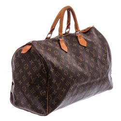 Louis Vuitton Monogram Canvas Leather Speedy 40 cm Bag