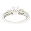 Image 6 : 14k White Gold 1.10 ctw Princess Diamond 3 Stone Engagement Ring w/ Round Accent