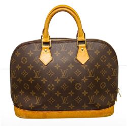 Louis Vuitton Monogram Canvas Leather Alma MM Handbag