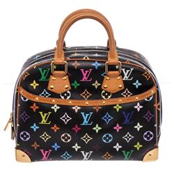 Louis Vuitton Black Multicolore Canvas Leather Trouville Bag