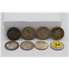 Image 1 : Set of 8 - Silver 50 cent coins
