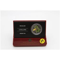 $5 Fine Silver - Maple Leaf colored coin
