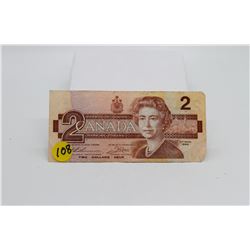 1986 Canadian $2 bill