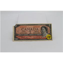 1954 Canadian $2 bill