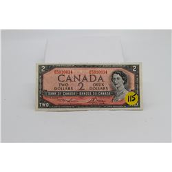 1954 Canadian $2 bill