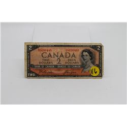 1954 Canadian $2 bill