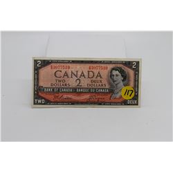 1954 Canadian $2 bill