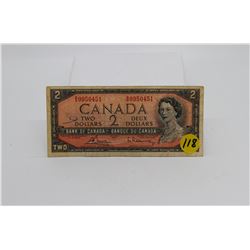 1954 Canadian $2 bill