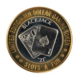 .999 Silver Slots A Fun Casino Las Vegas, NV $10 Limited Edition Casino Gaming Token