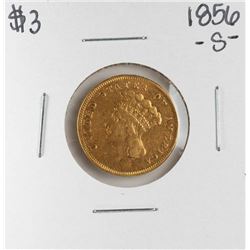1856-S $3 Indian Princess Head Gold Coin