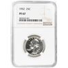 Image 1 : 1952 Proof Washington Quarter Coin NGC PF67