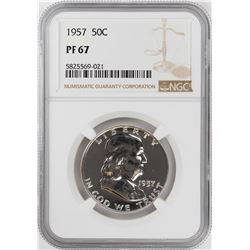 1957 Proof Franklin Half Dollar Coin NGC PF67