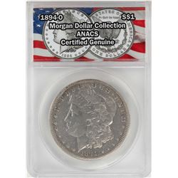 1894-O $1 Morgan Silver Dollar Coin ANACS Certified Genuine