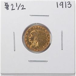 1913 $2 1/2 Indian Head Quarter Eagle Gold Coin