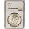Image 1 : 1901 $1 Morgan Silver Dollar Coin NGC MS62