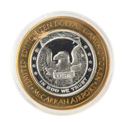 .999 Silver McCarran International Airport $10 Casino Limited Edition Gaming Token