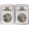 Image 1 : Lot of 1881-S & 1882-S $1 Morgan Silver Dollar Coins NGC MS64