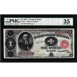 1891 $1 Treasury Note Fr.351 PMG Choice Very Fine 35