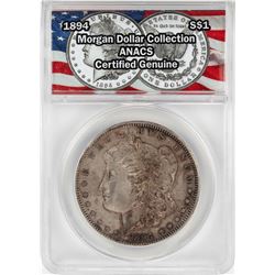1894 $1 Morgan Silver Dollar Coin ANACS Certified Genuine