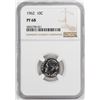 Image 1 : 1962 Proof Roosevelt Dime Coin NGC PF68