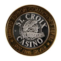 .999 Fine Silver St. Croix Casino Turtle Lake $10 Limited Edition Gaming Token