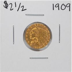 1909 $2 1/2 Indian Head Quarter Eagle Gold Coin