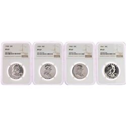 Lot of 1958-1961 Proof Franklin Half Dollar Coins NGC PF67