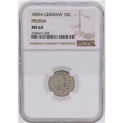 1859A Germany 1 Silber Groschen Prussia Coin NGC MS64