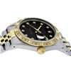 Image 6 : Rolex Mens Two Tone 14K Black Diamond Pyramid Bezel Datejust Wristwatch