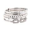 Image 1 : 14KT White Gold 0.20 ctw Diamond Stackable Band