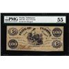 Image 1 : 1861 $100 State of Florida Tallahassee Cr.2 Obsolete Note PMG About Uncirculated 55