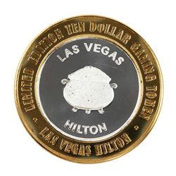 .999 Silver Hilton Las Vegas, Nevada $10 Casino Limited Edition Gaming Token