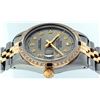 Image 9 : Rolex Mens Two Tone 14K Slate Grey Diamond & Sapphire Datejust Wristwatch
