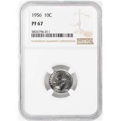 1956 Proof Roosevelt Dime Coin NGC PF67