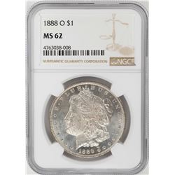 1888-O $1 Morgan Silver Dollar Coin NGC MS62