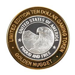 .999 Silver Golden Nugget Las Vegas $10 Limited Edition Casino Gaming Token