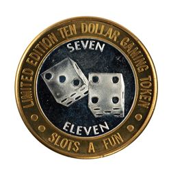 .999 Silver Slots A Fun Casino Las Vegas, NV $10 Limited Edition Casino Gaming Token