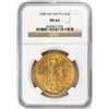 Image 1 : 1908 No Motto $20 St. Gaudens Double Eagle Gold Coin NGC MS64