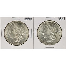 Lot of 1886-1887 $1 Morgan Silver Dollar Coins