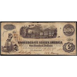 1862 $100 Confederate States of America Note