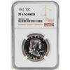 Image 1 : 1963 Proof Franklin Half Dollar Coin NGC PF67 Cameo
