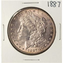 1887 $1 Morgan Silver Dollar Coin Amazing Toning