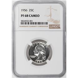 1956 Proof Washington Quarter Coin NGC PF68 Cameo