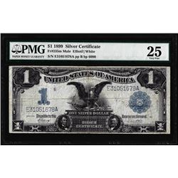 1899 $1 Black Eagle Silver Certificate Note Fr.235m PMG Very Fine 25