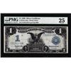 Image 1 : 1899 $1 Black Eagle Silver Certificate Note Fr.235m PMG Very Fine 25